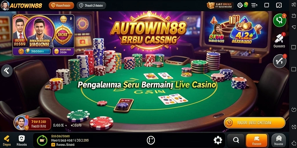 Tampilan gameplay seru dan interaktif di AUTOWIN88 Live Casino.