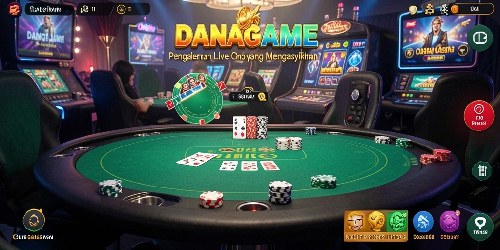 Ilustrasi gameplay Live Casino yang seru dan mendebarkan.