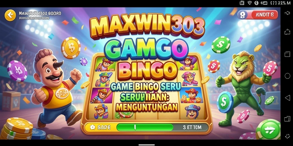Screenshot gameplay MAXWIN303 dengan suasana permainan Bingo yang seru.