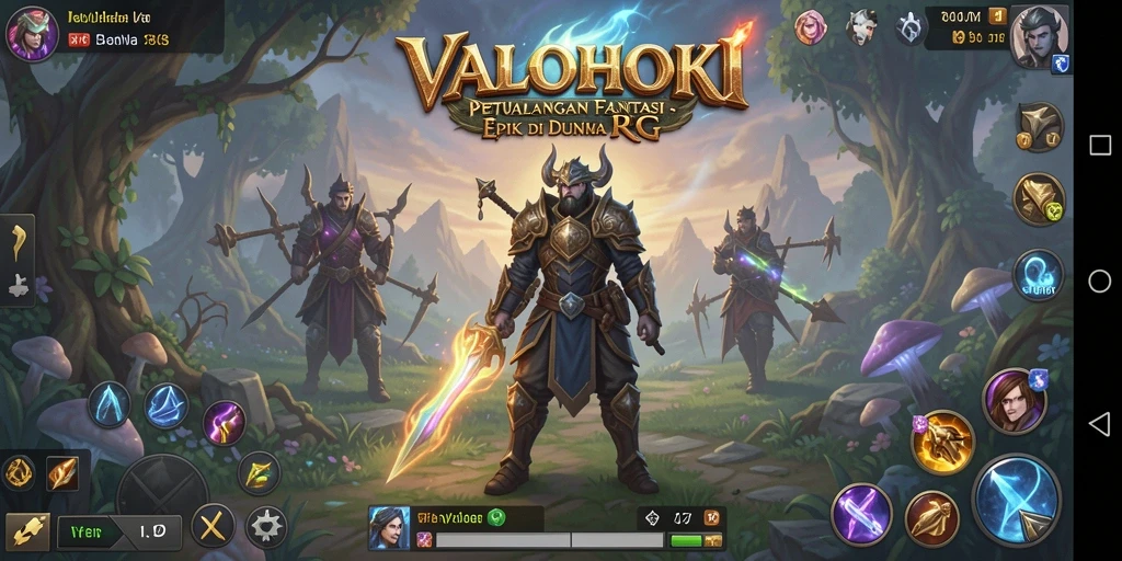 Tangkapan layar permainan VALOHOKI menampilkan aksi seru dalam pertempuran RPG.